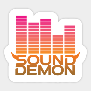 Sound Demon Pink and Orange Sticker